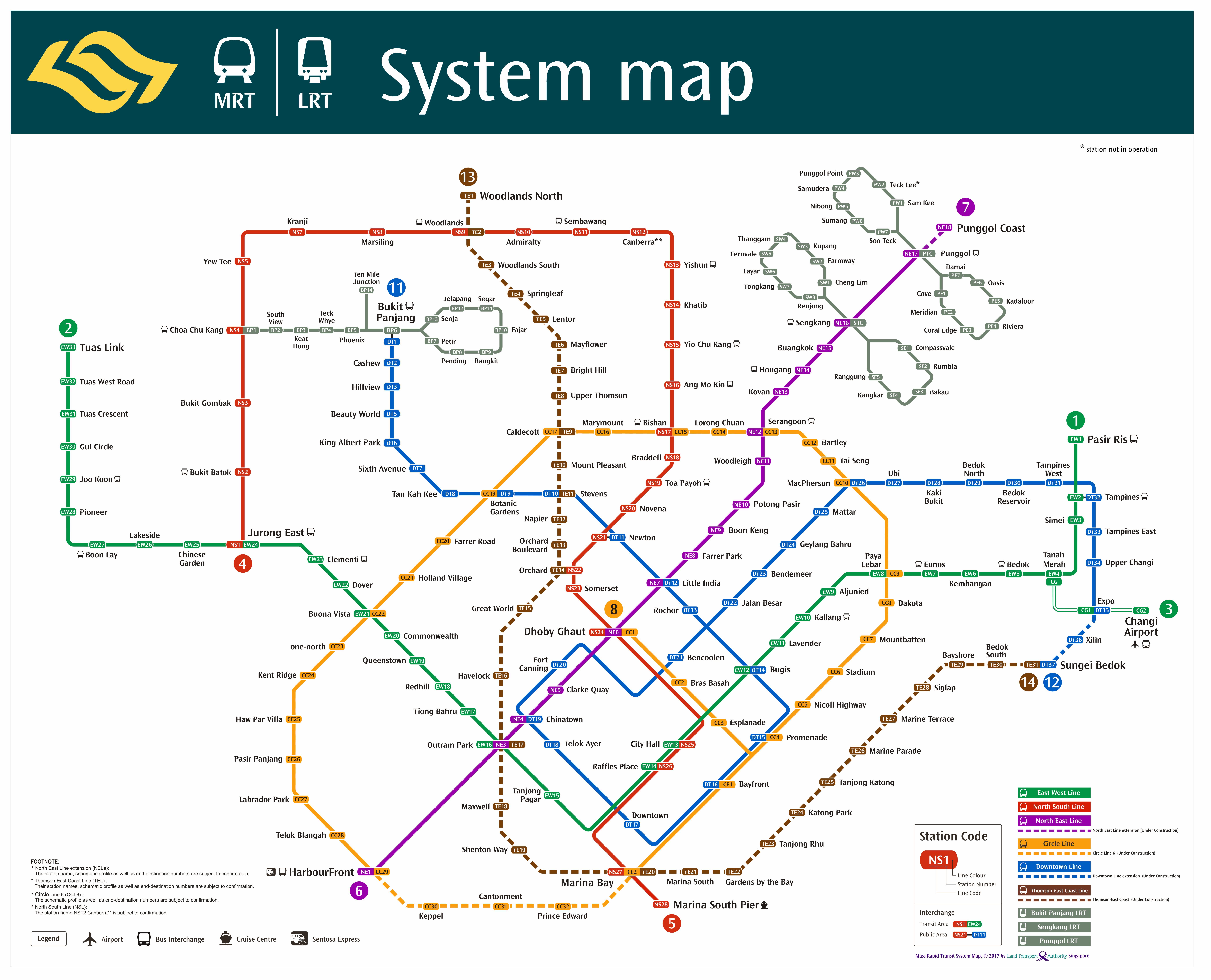 Singapore MRT map  - 3-day Singapore itinerary for budget travelers - WeDidItOurWay.com