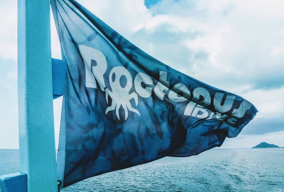 Roctopus flag in the wind. scuba diving in Koh Tao, Thailand