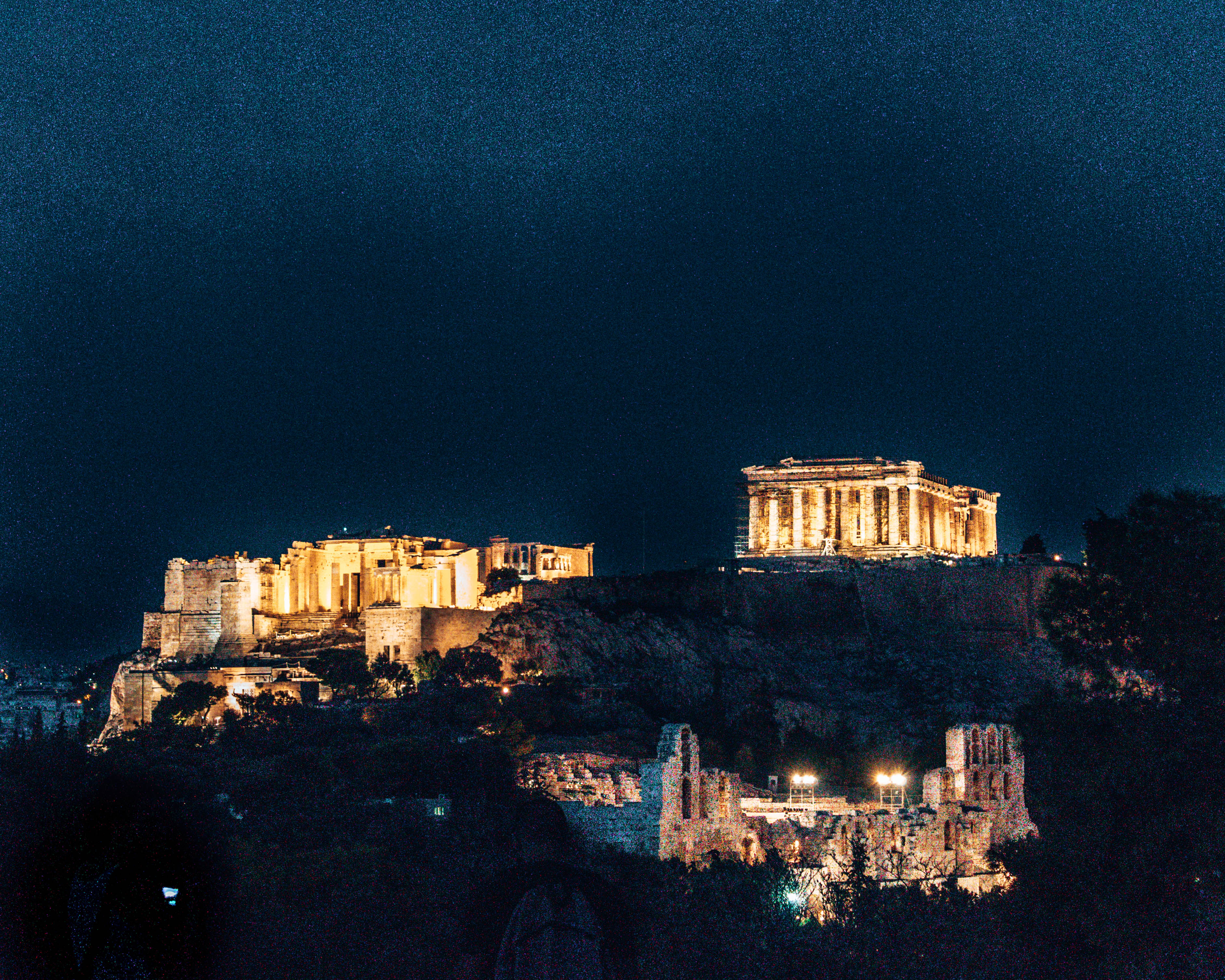 Acropolis at night Athens Greece 2