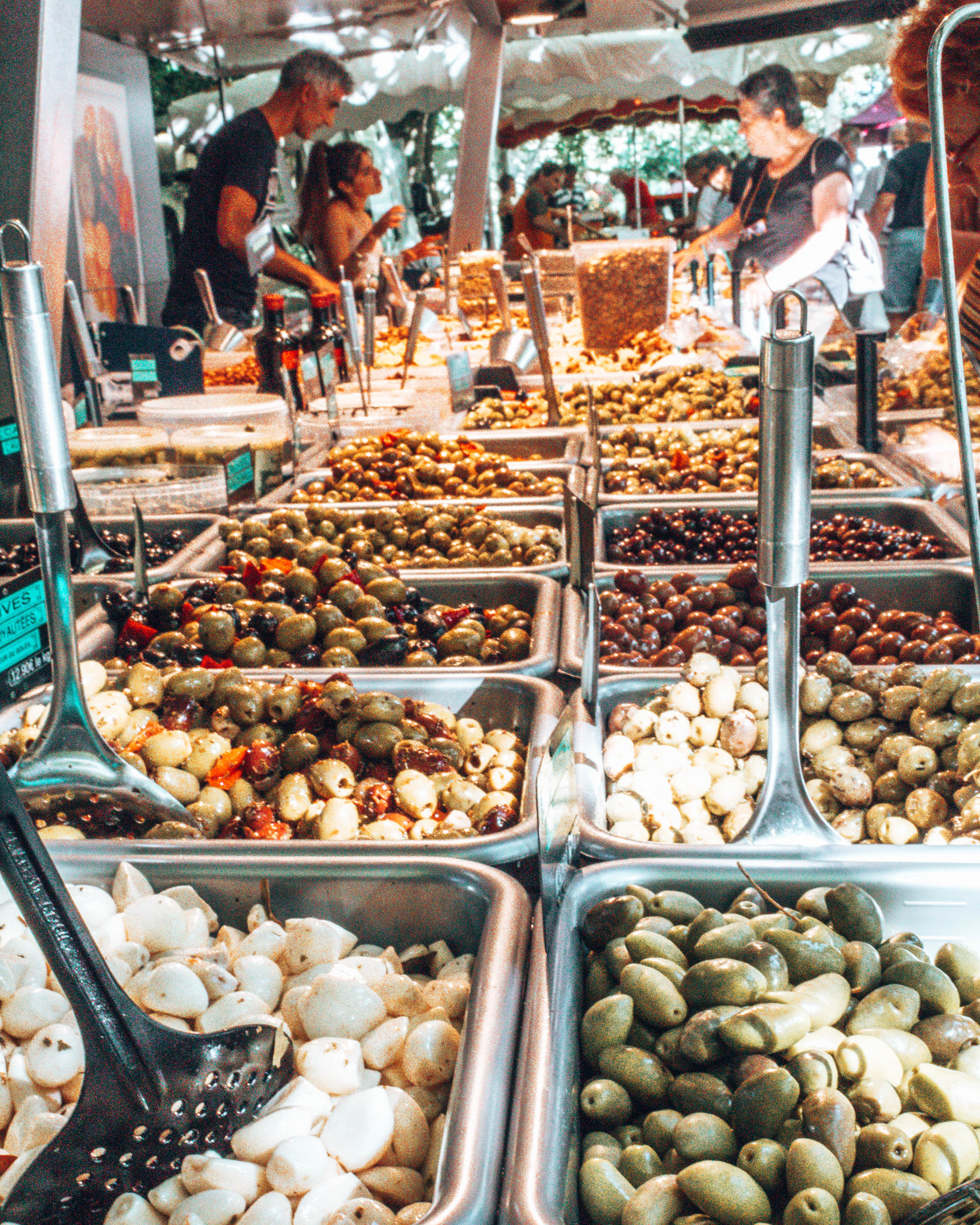 Olives at the market in Eauze France