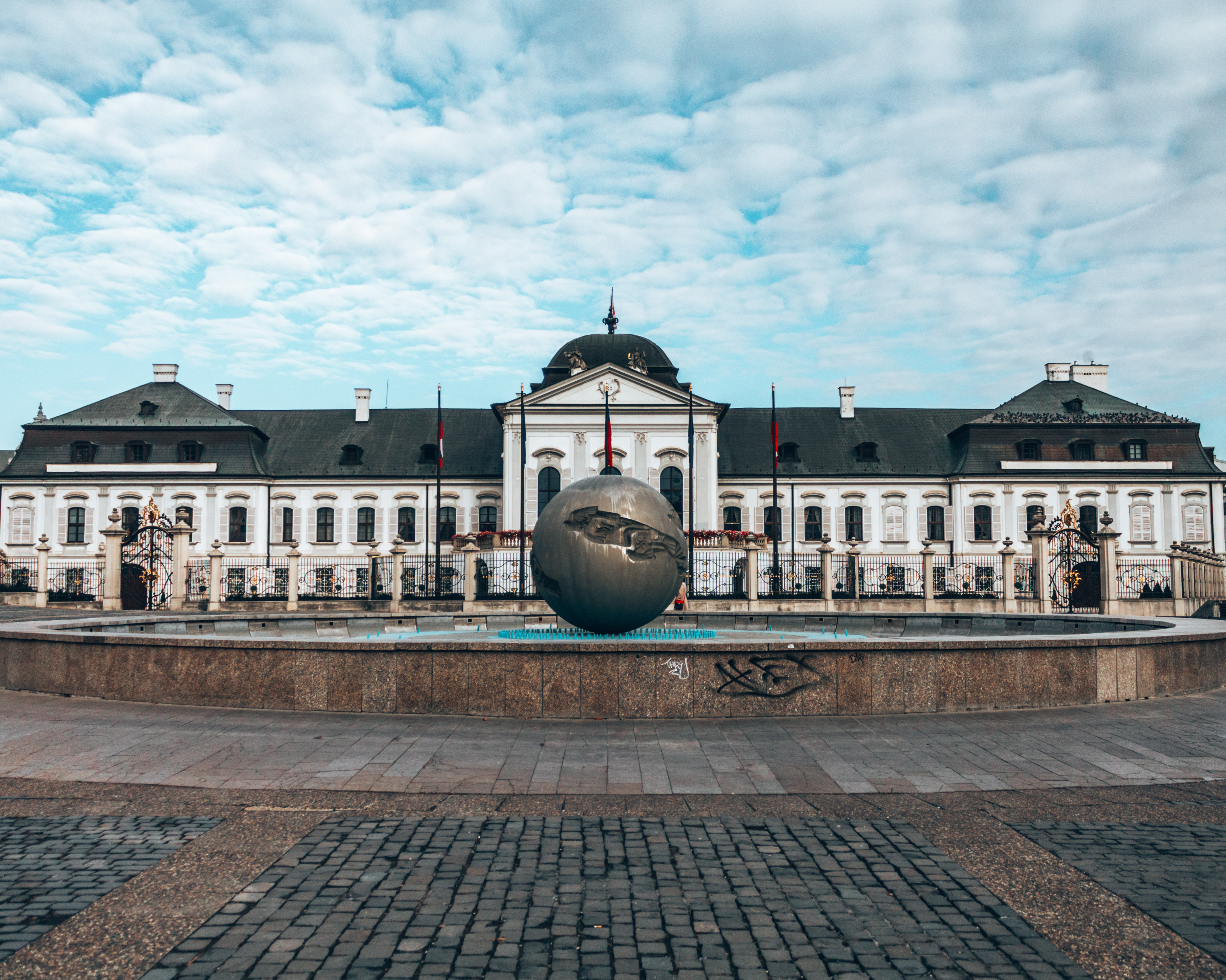 The famous Grassalkovich Palace in Bratislava, Slovakia