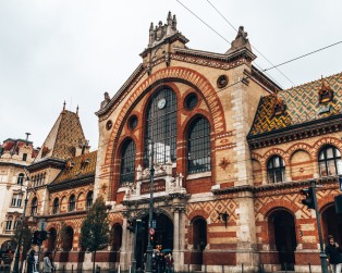 The historical Great Market Hall in Budapest, Hungary