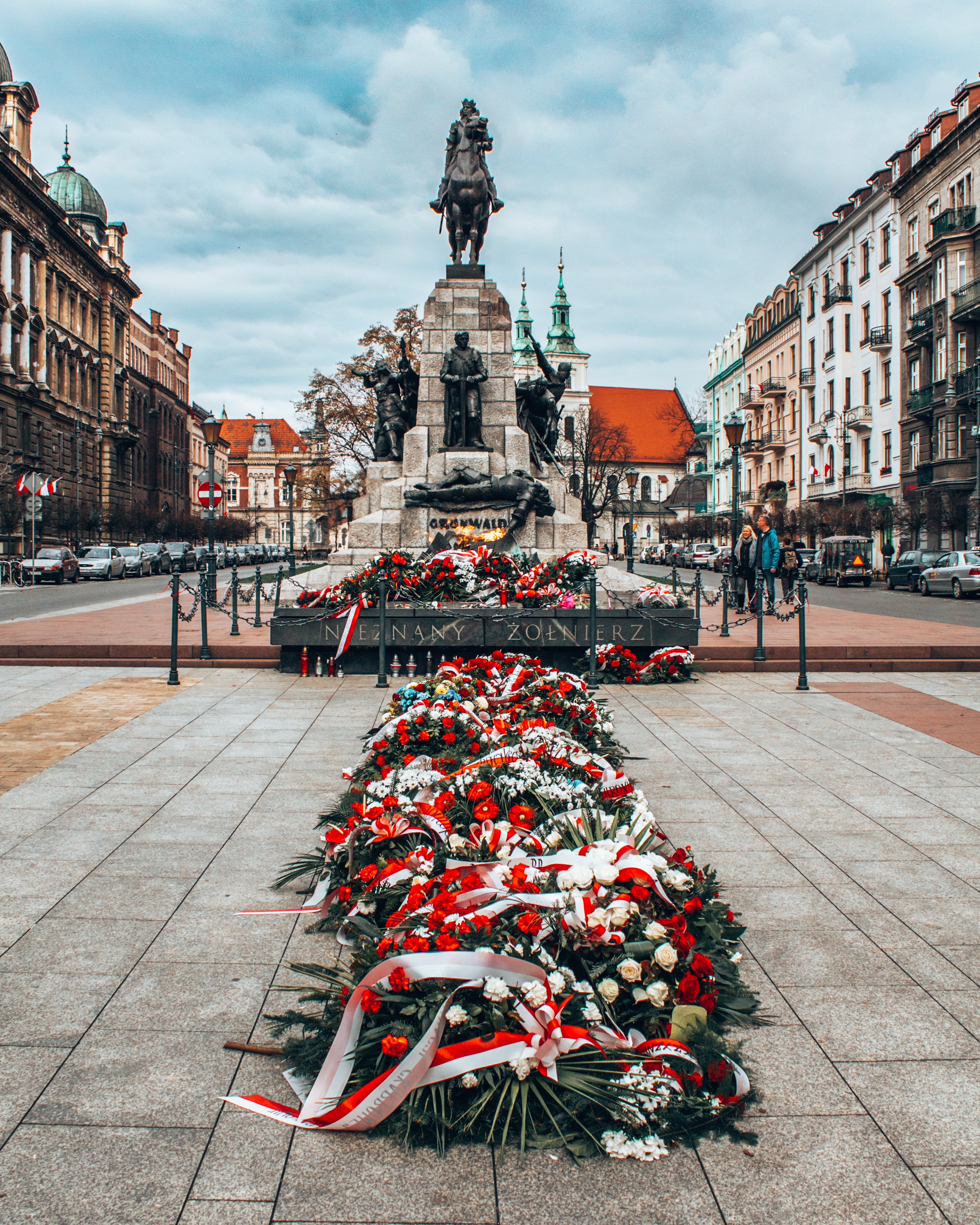 The Grunwald monument in Krakow, Poland