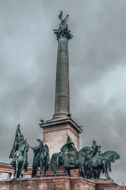 The monument of Hősök tere also known as Heroes Square in Budapest, Hungary