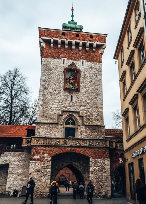 St-Florian's Gate in the old town of Krakow, Poland