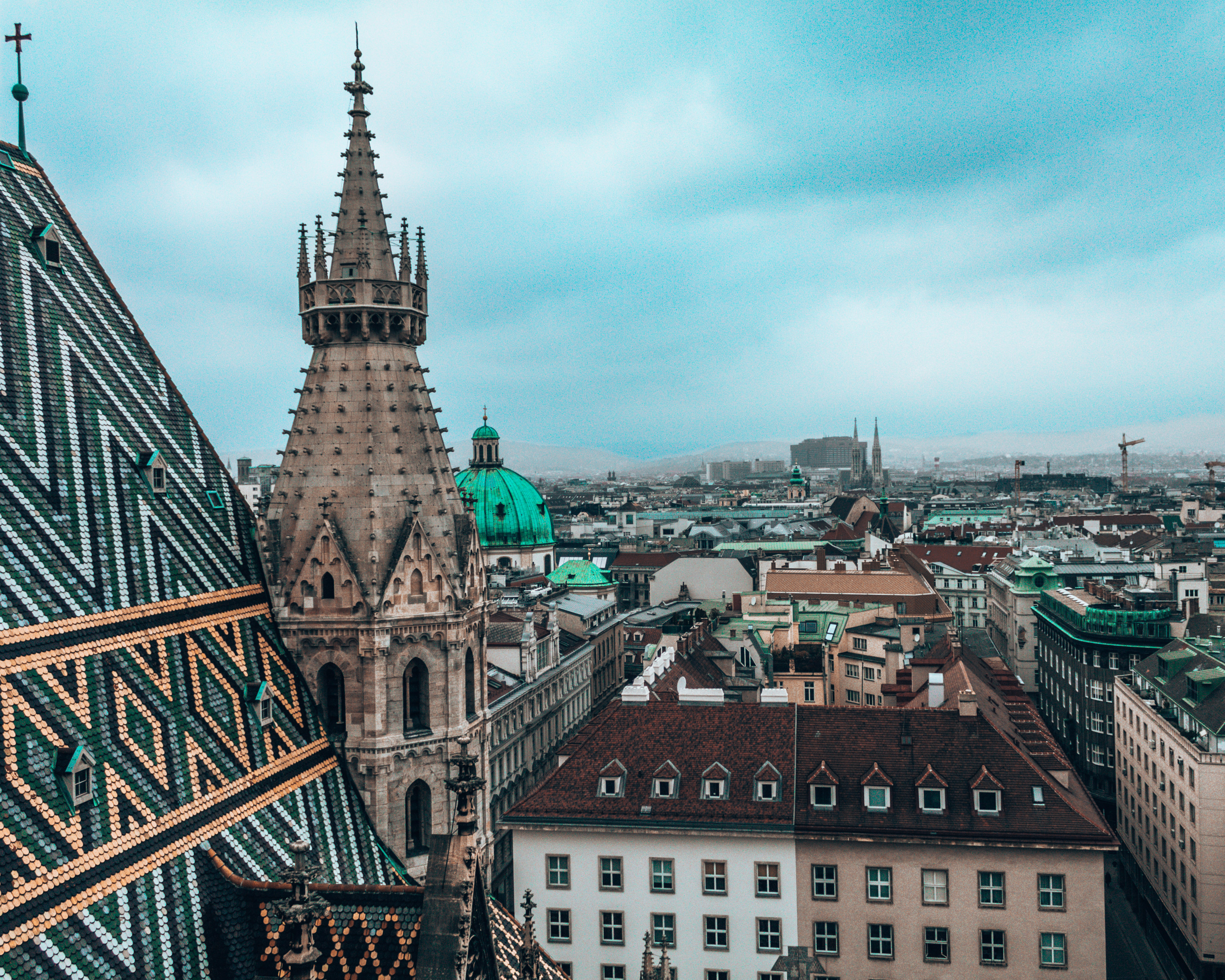 St Stephen's Cathedral rooftop view Vienna Austria