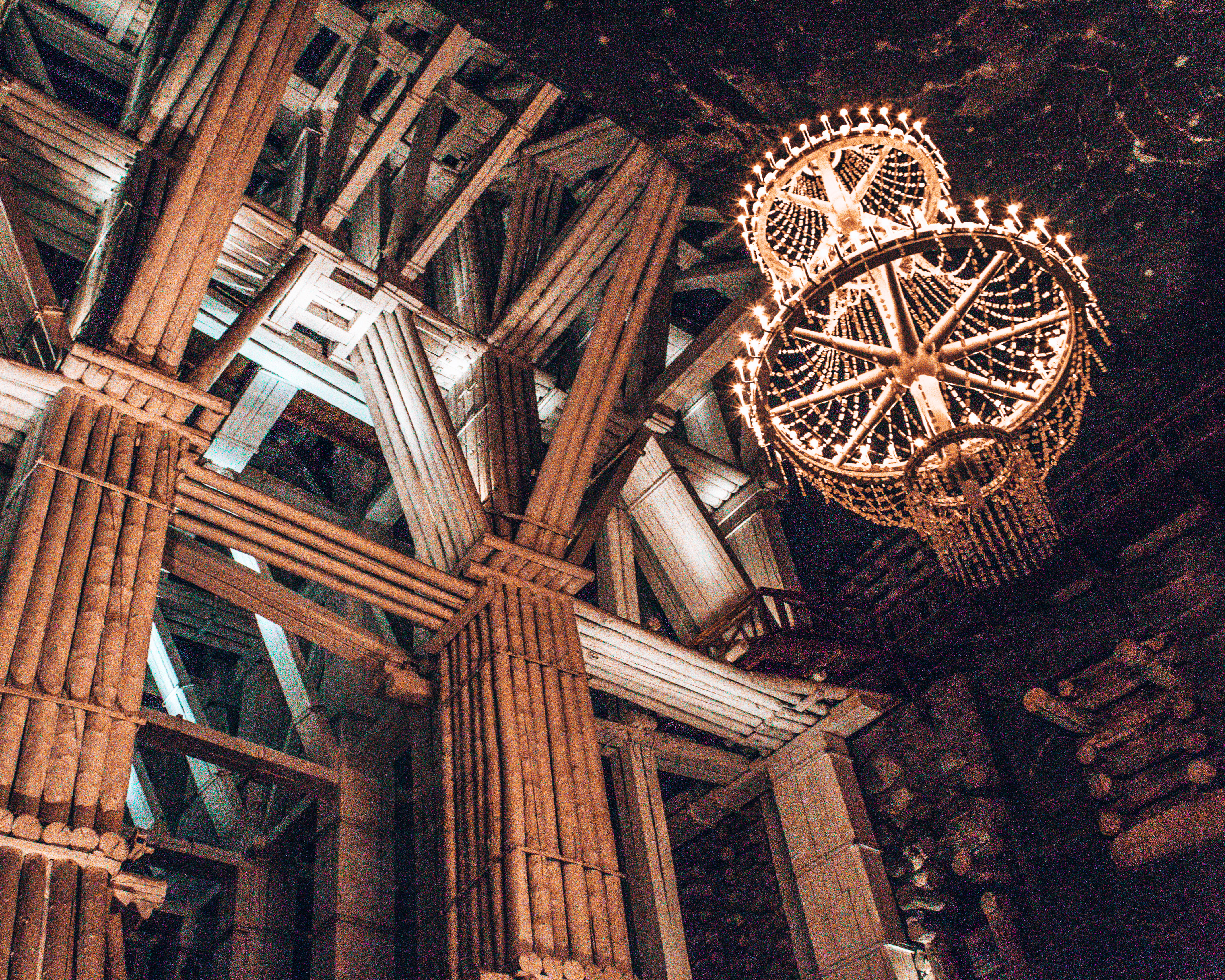 The largest chandelier in the Wielicska salt mines in Wielicksa, Poland