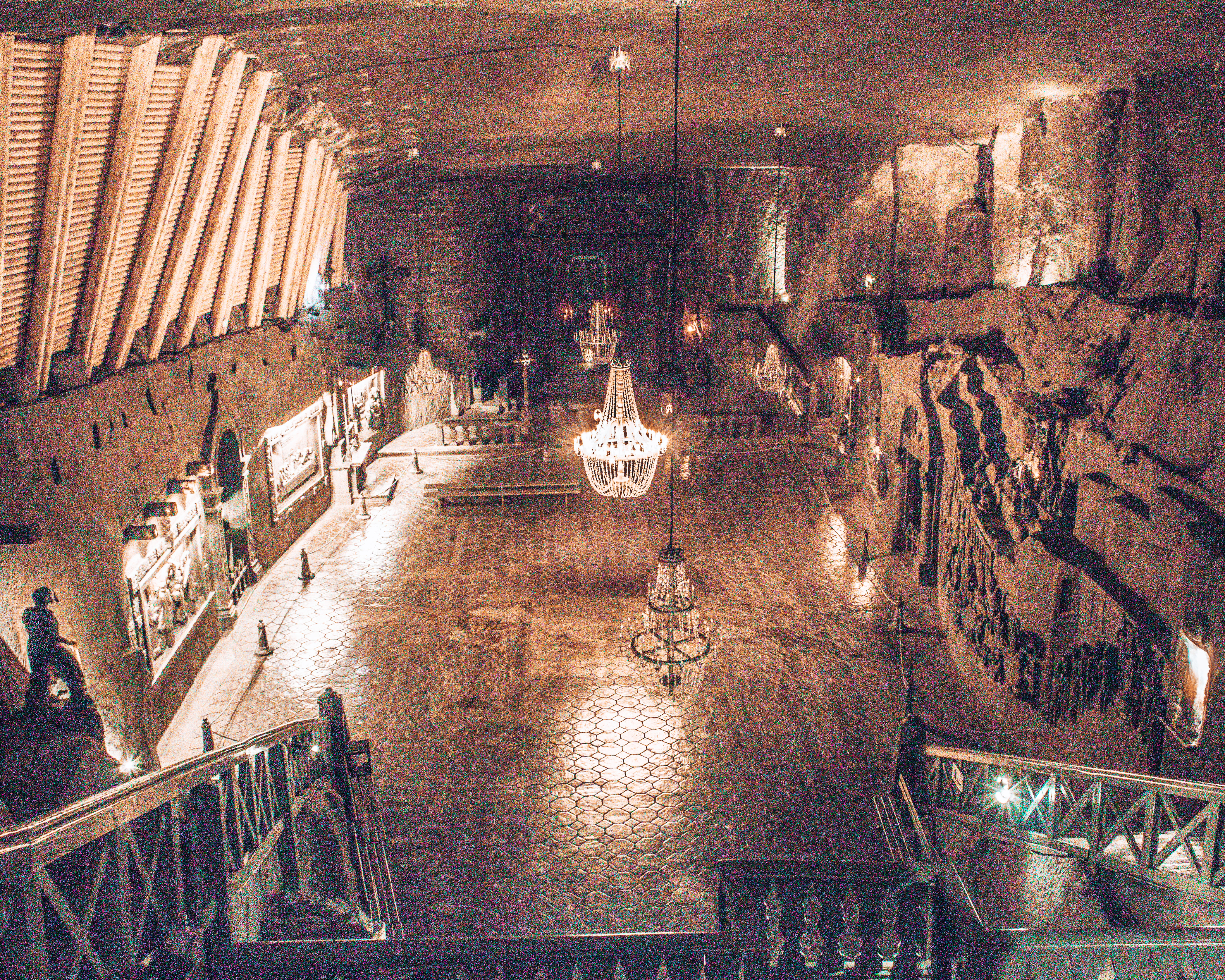 The largest underground chapel at the Wielicska salt mines in Wielicksa, Poland