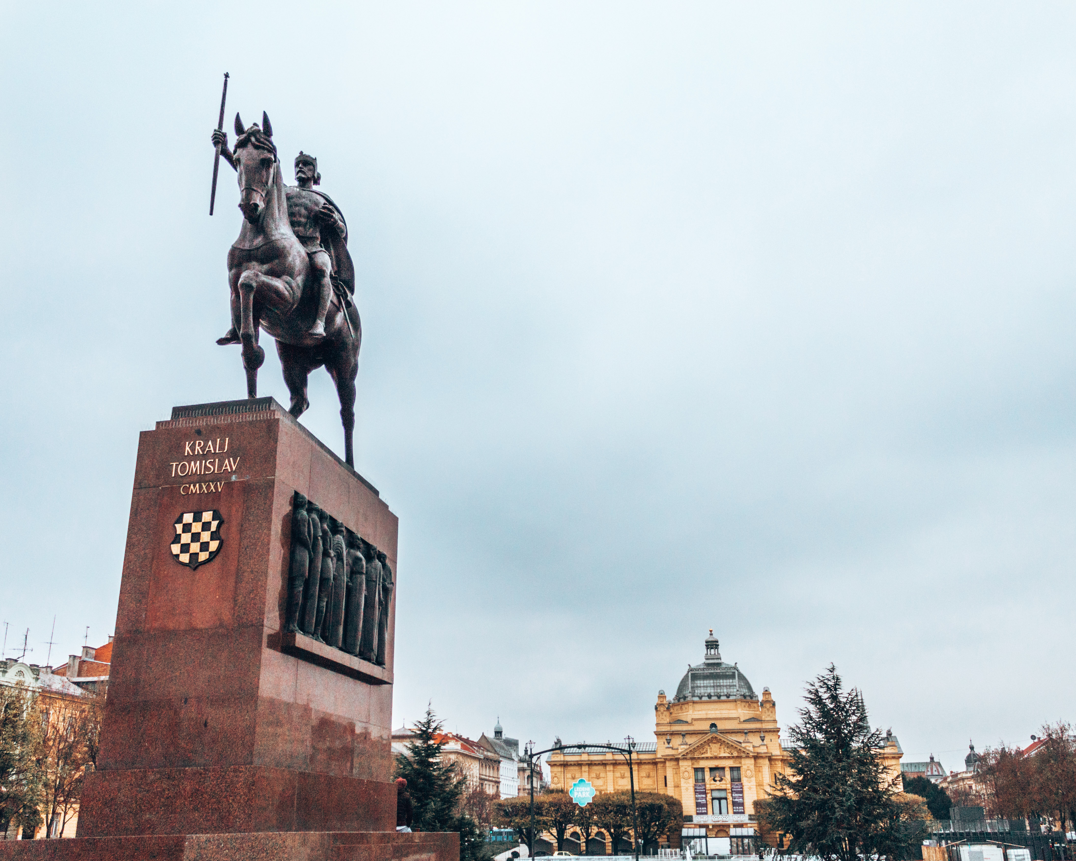 The statue of King Tomislav in Zagreb, Croatia